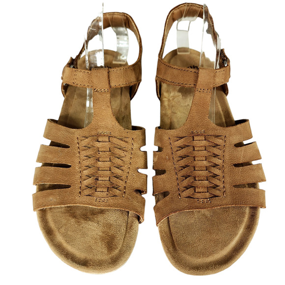 Earth Origins Sandal sz 10M Women Saila Beige Ankle Strap Open Toe Beachy Cruise - Picture 8 of 11